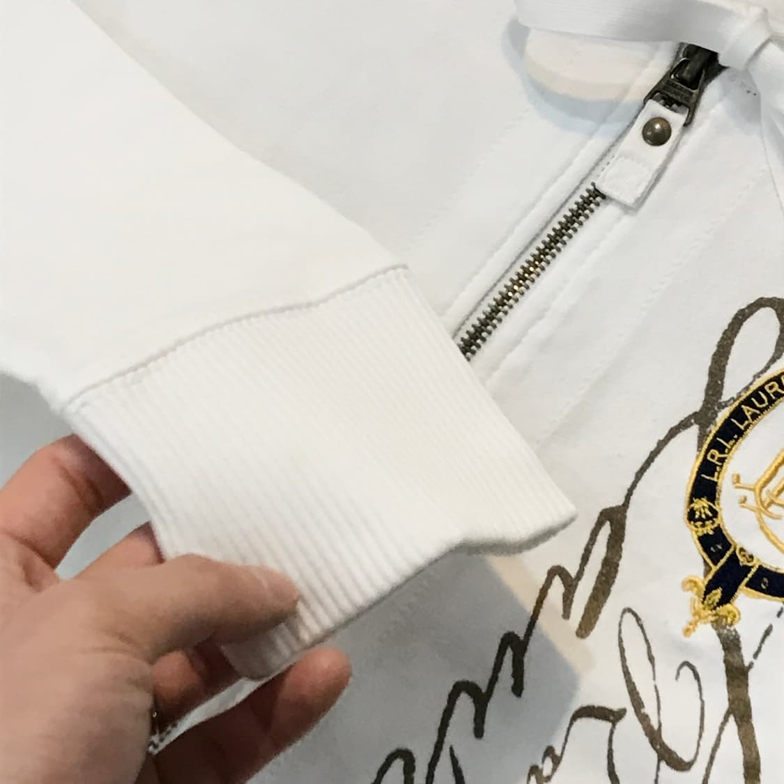 폴로랄프로렌 PRL 자수 화이트 집업 후디 여성 66 사이즈 상품이미지4