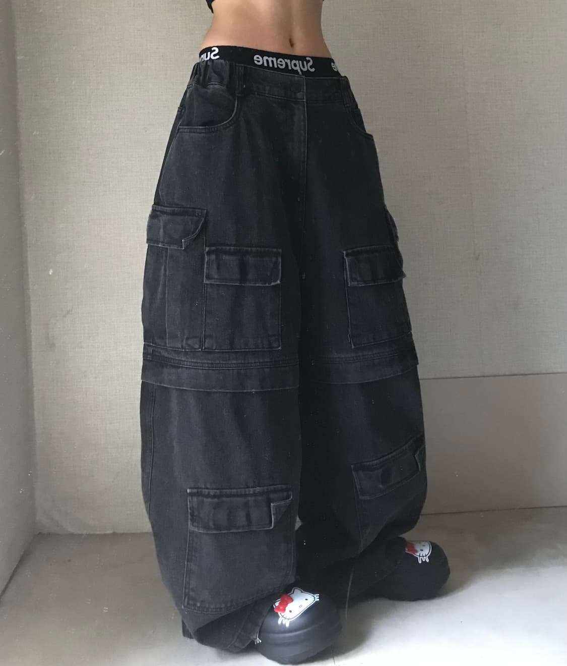 멀티포켓 와이드핏 카고팬츠 상품이미지1