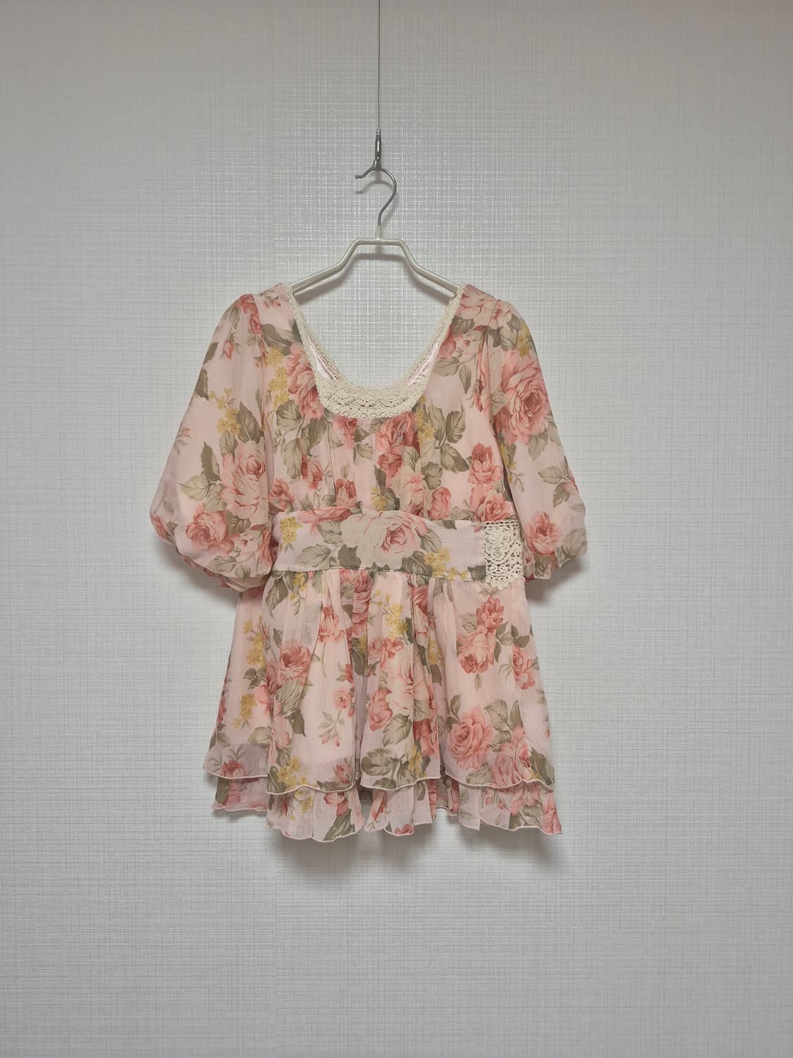 리즈리사 수선품 초고전템 히메갸루 앤틱플라워 핑크 블라우스 상품이미지1