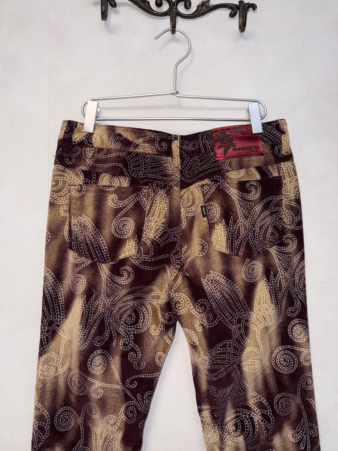 Brown tie dye oriental corduroy 부츠컷팬츠 상품이미지5