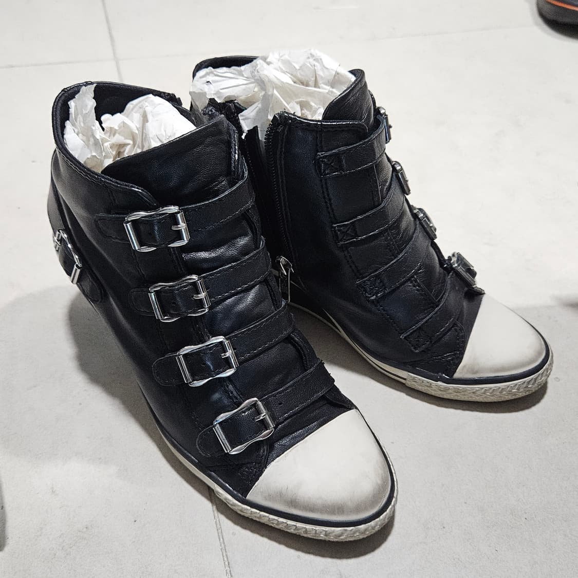 ASH 웨지힐 스니커즈 블랙 38 상품이미지2