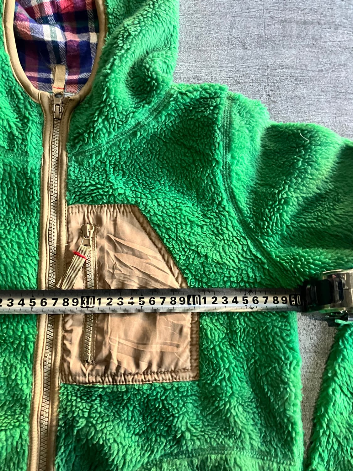 일본빈티지 Cubesugar 올드스쿨아메카지 파타고니아깔 후리스자켓 상품이미지2