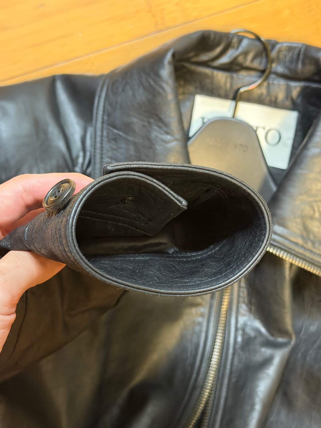 [S] 24FW렉토 빈티지크랙 레더자켓 상품이미지4