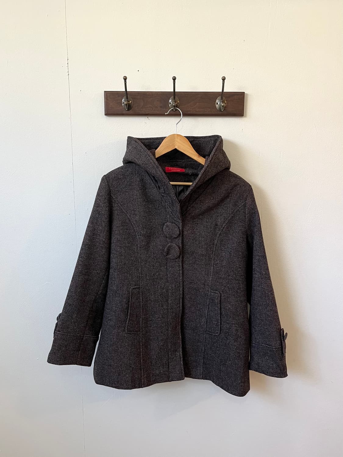 T’s collection 도트 후드 코트 상품이미지2