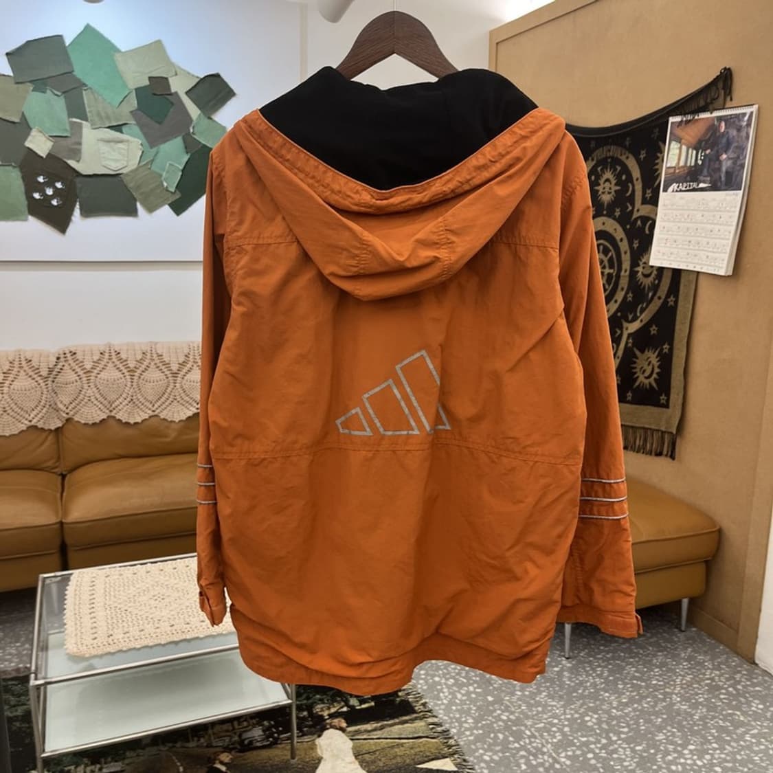 아디다스 올드스쿨 레트로 00s 오렌지 바람막이 자켓 105 C11520 상품이미지4