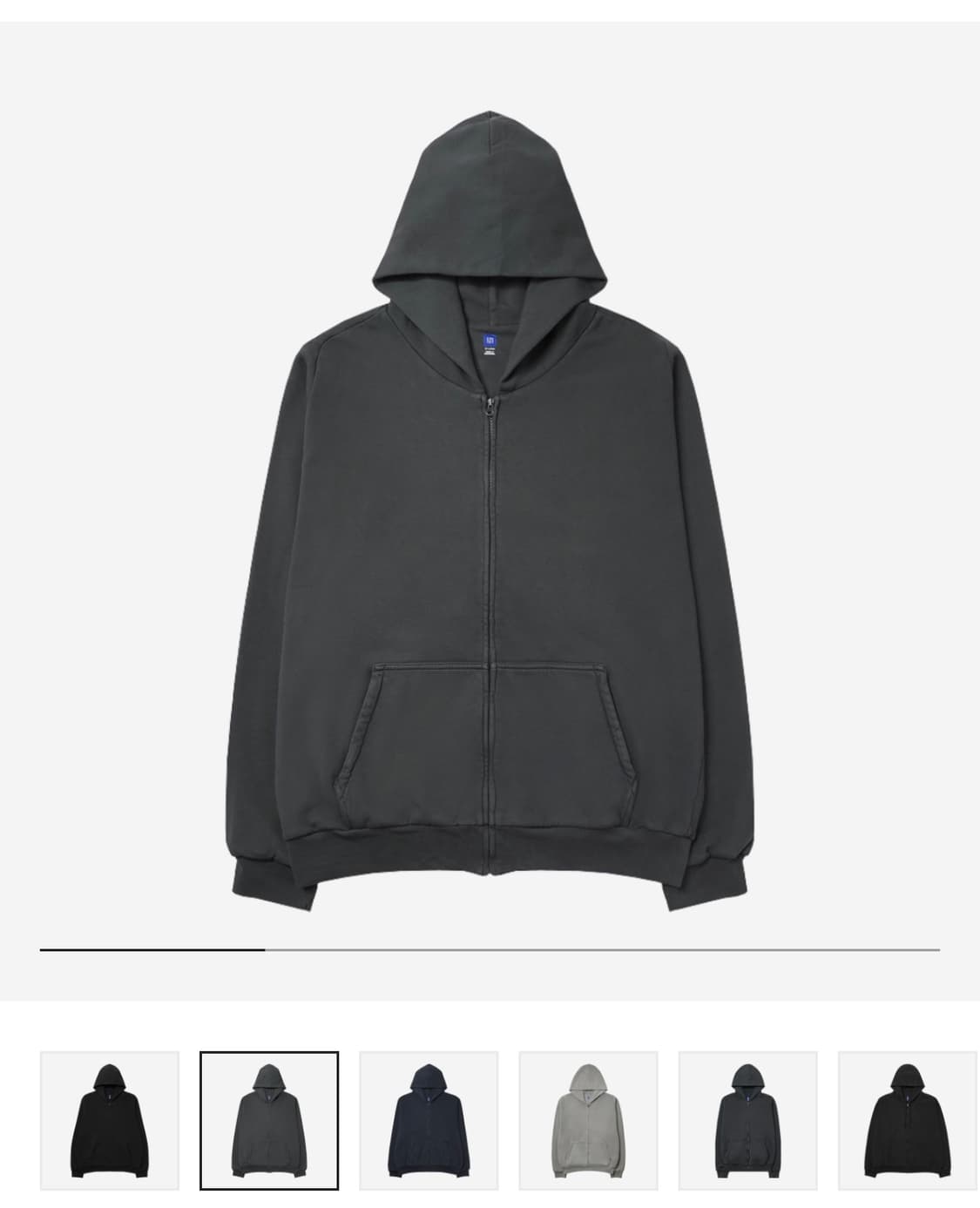 (L)YZY GAP 후드집업 다크그레이 상품이미지1