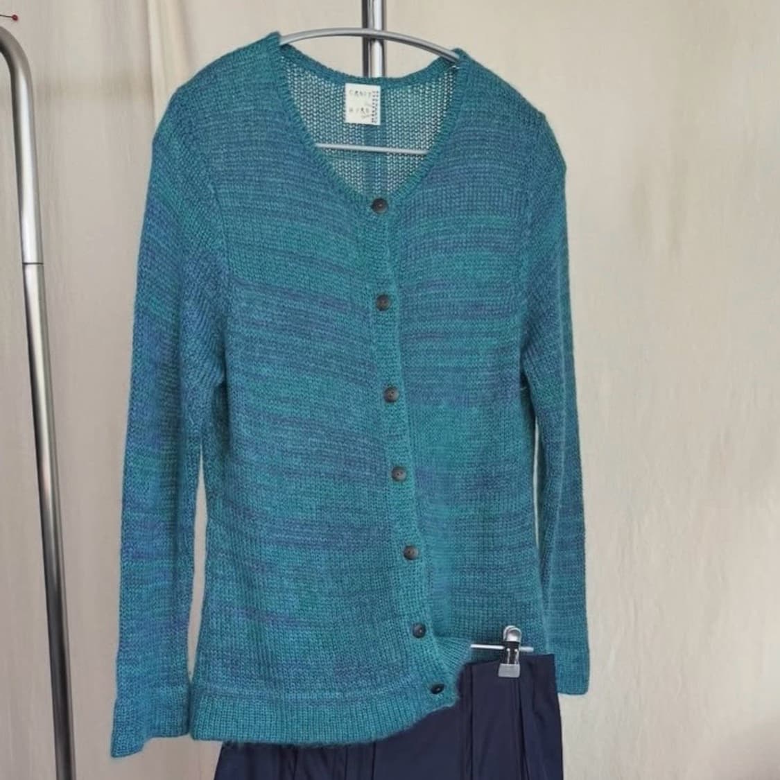 청록 니트 가디건  상품이미지1