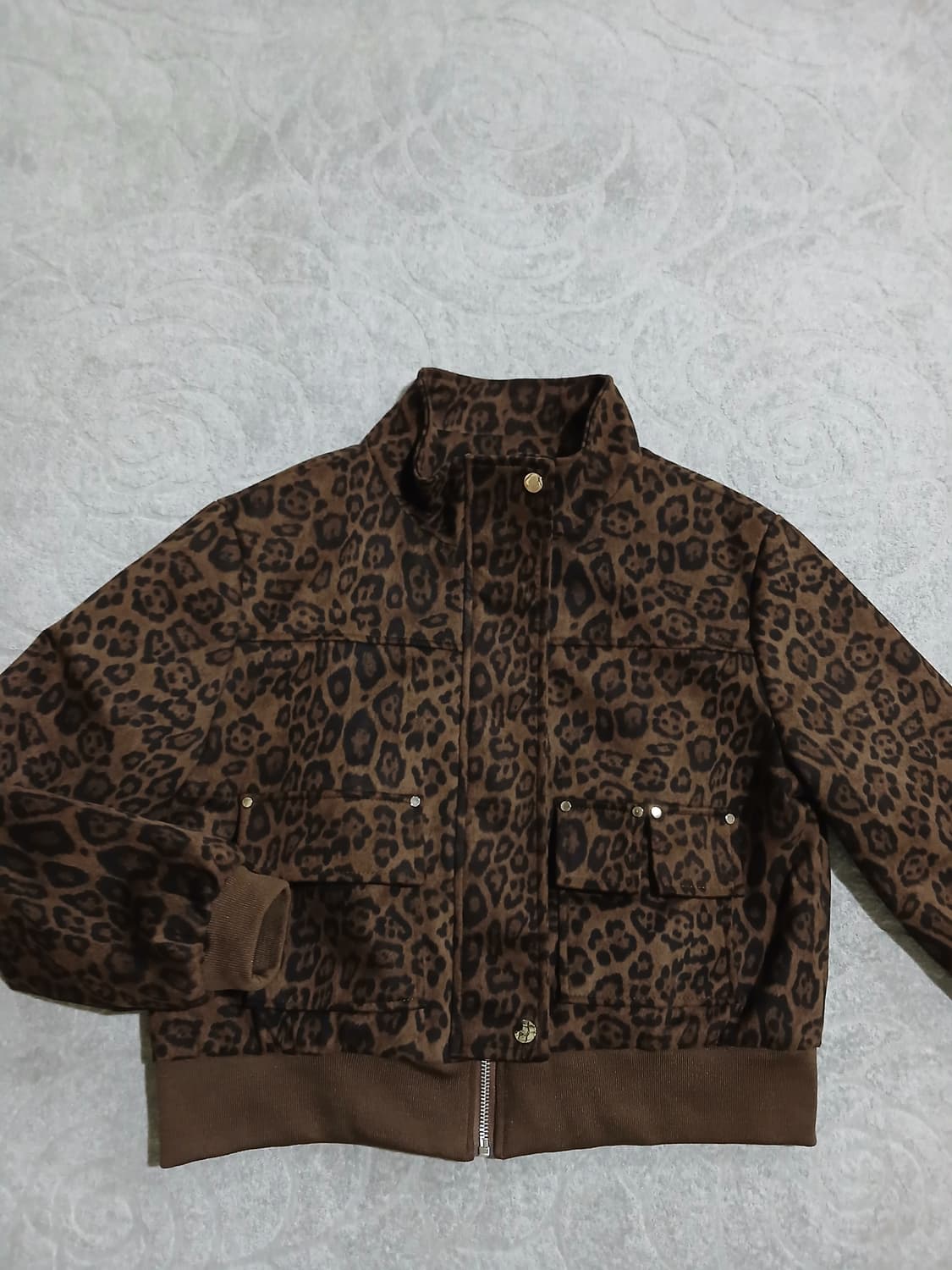 레오파드 패턴 집업 자켓 상품이미지2