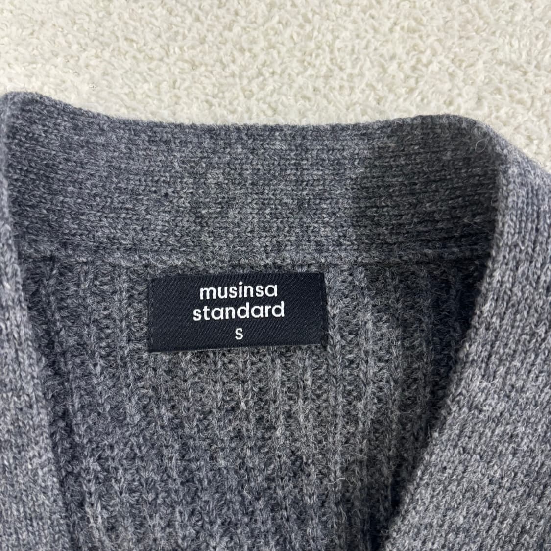 S 무신사스탠다드 울 미디엄 그레이 가디건 1205 상품이미지3