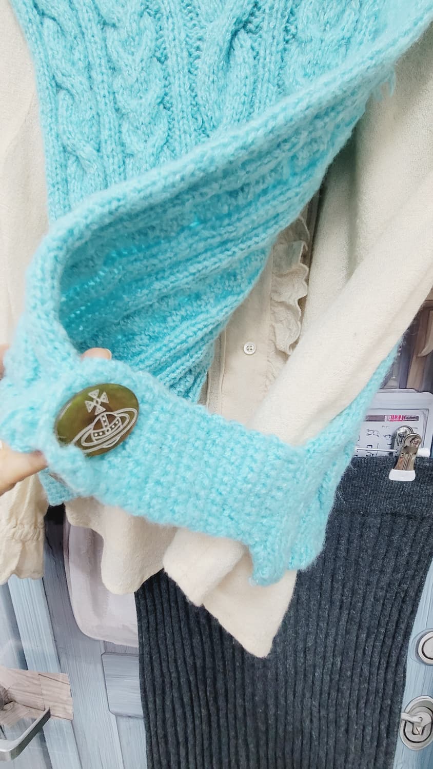 핸드메이트 케이블 니트. 수입 캐시미어 니트스커트 상품이미지2