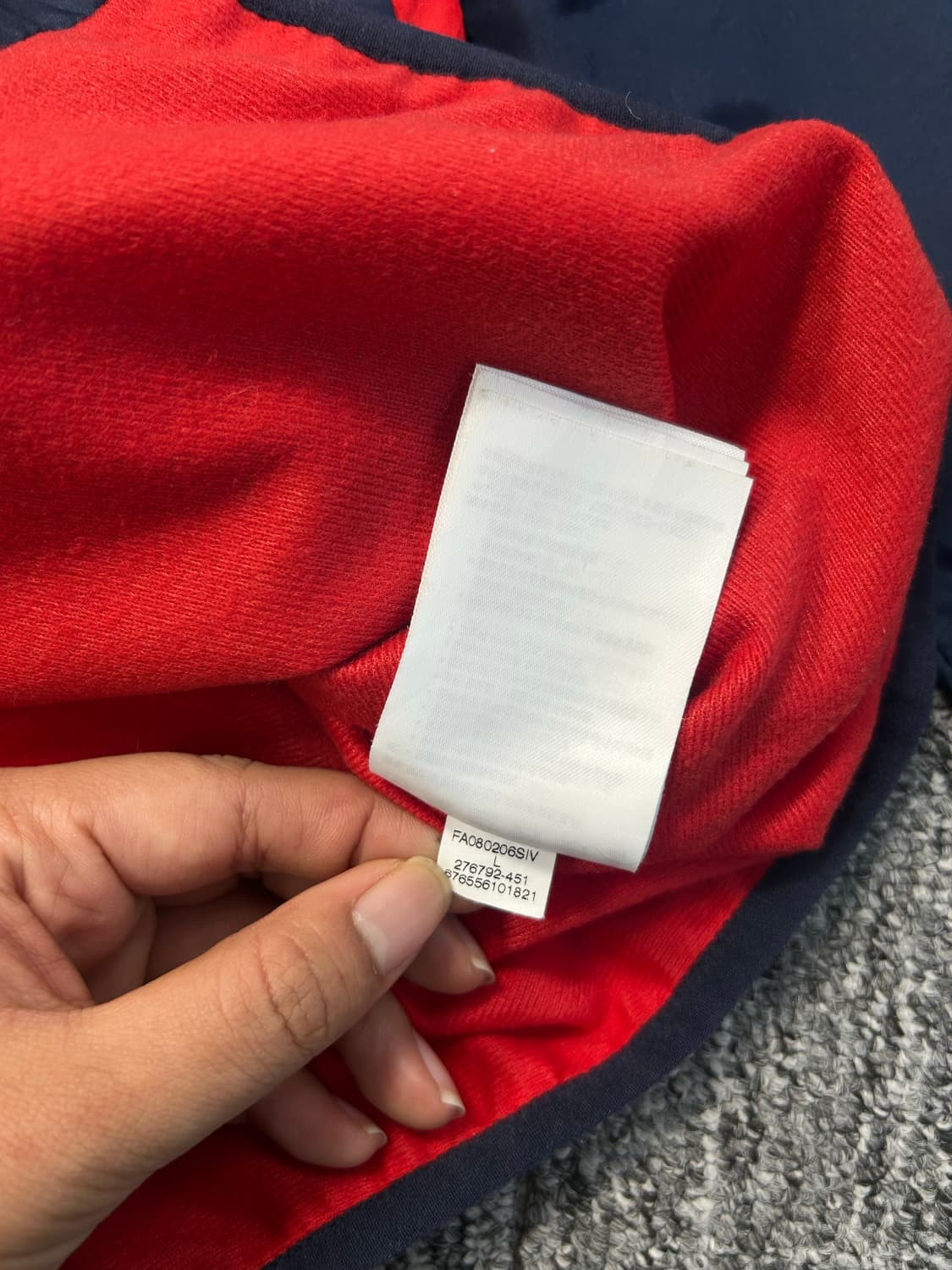 나이키 네이비 레드 빅로고 바람막이 L 상품이미지7