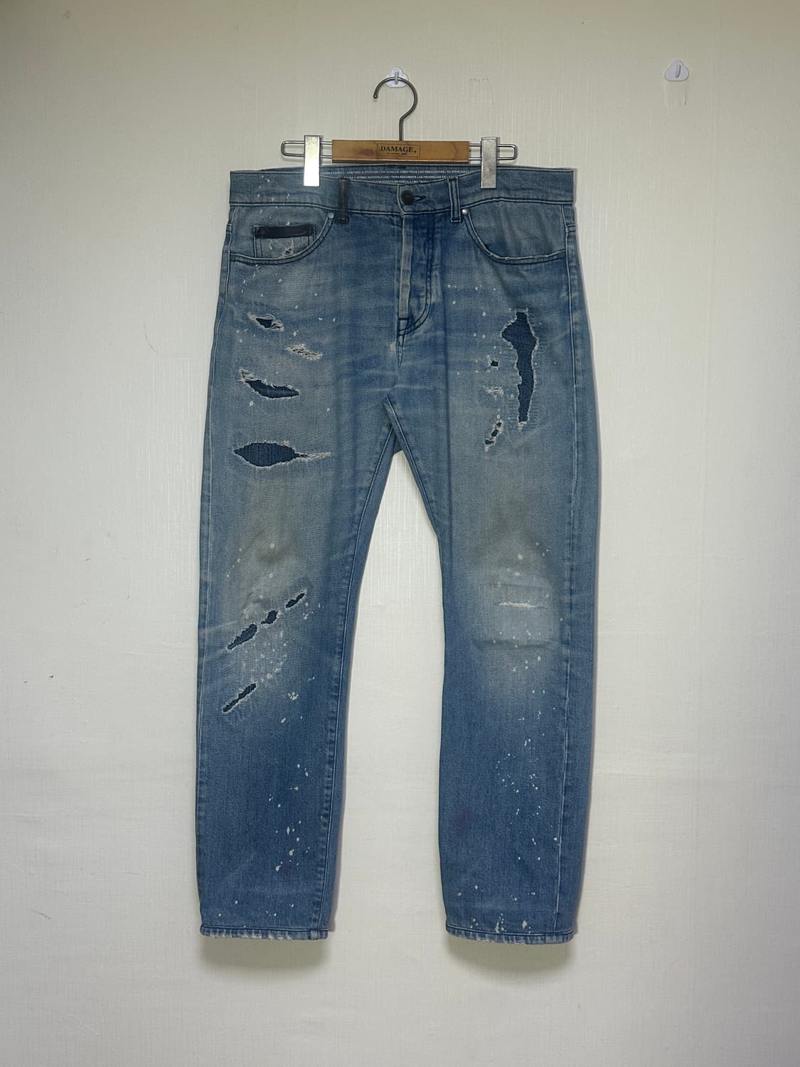 마르셀로 불론 패치워크 워시드 데님팬츠/33" 빈티지데님 상품이미지1