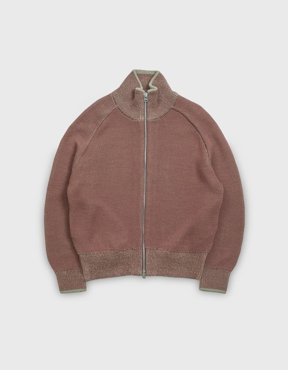 헤리티지 플로스 울 더블 니트 집업 상품이미지1