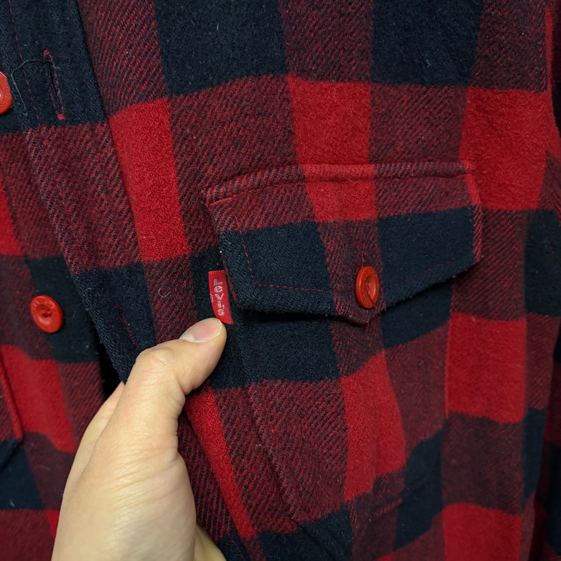 리바이스 체크 누빔 자켓 상품이미지3