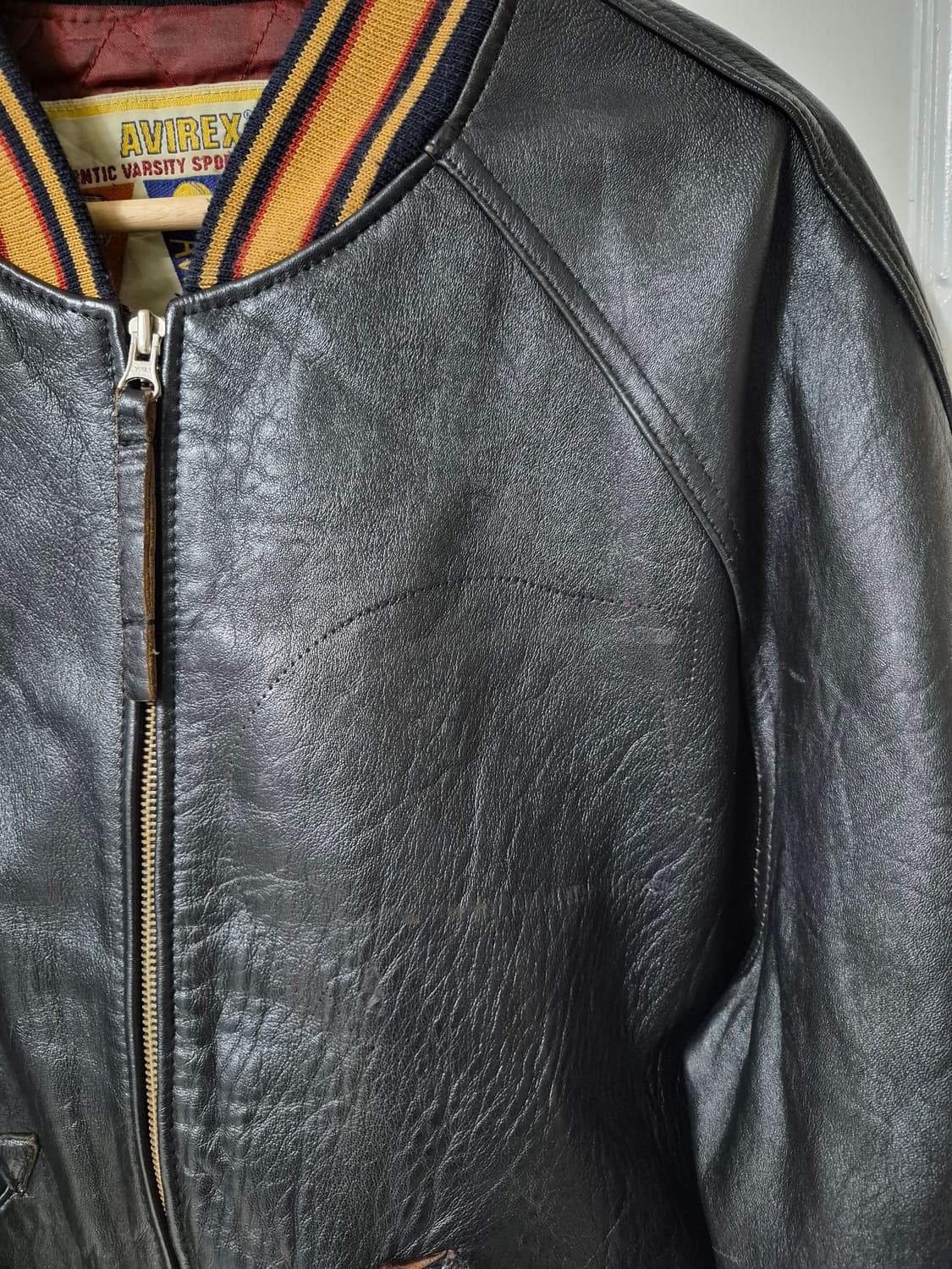(M) 아비렉스 avirex 토마호크 레더 봄버자켓 가죽자켓 상품이미지3