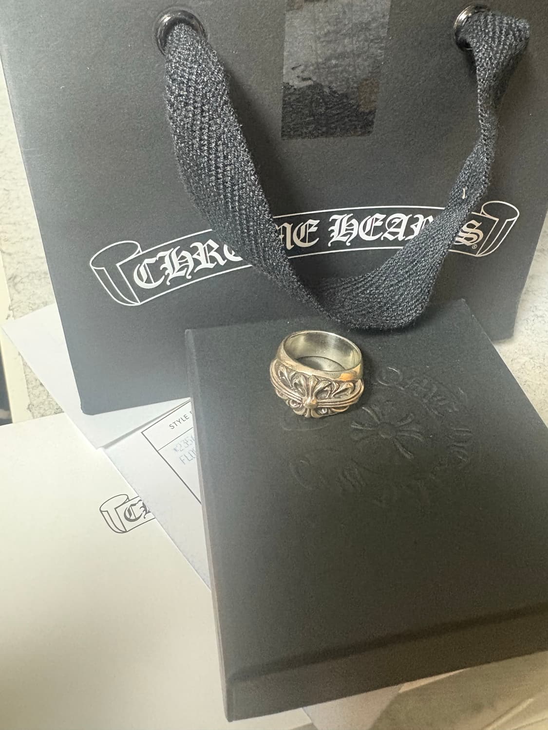 [us6.5]크롬하츠 플로랄크로스링 상품이미지1