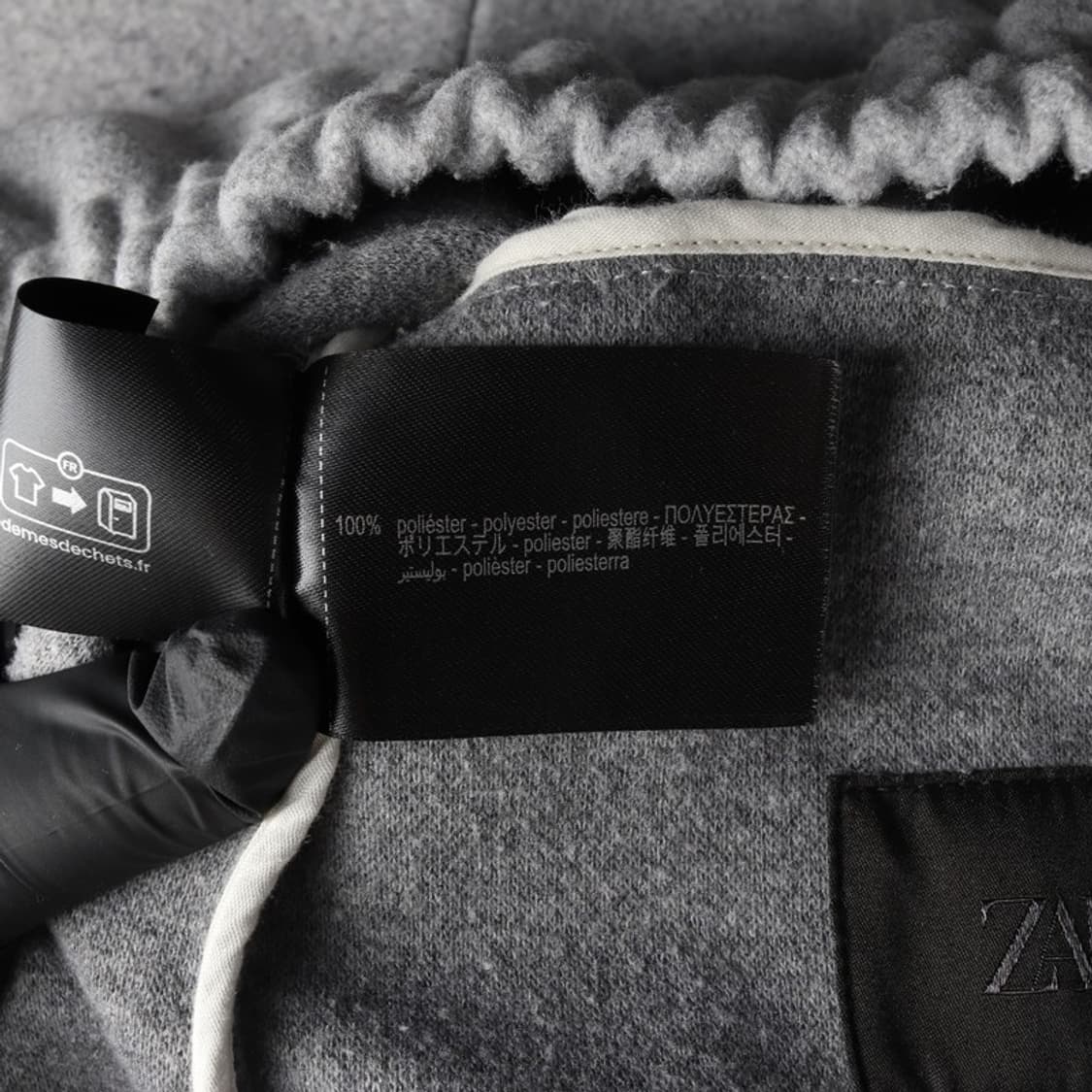 ZARA 그레이 크롭 플리스 하이넥 집업 자켓 S 상품이미지6