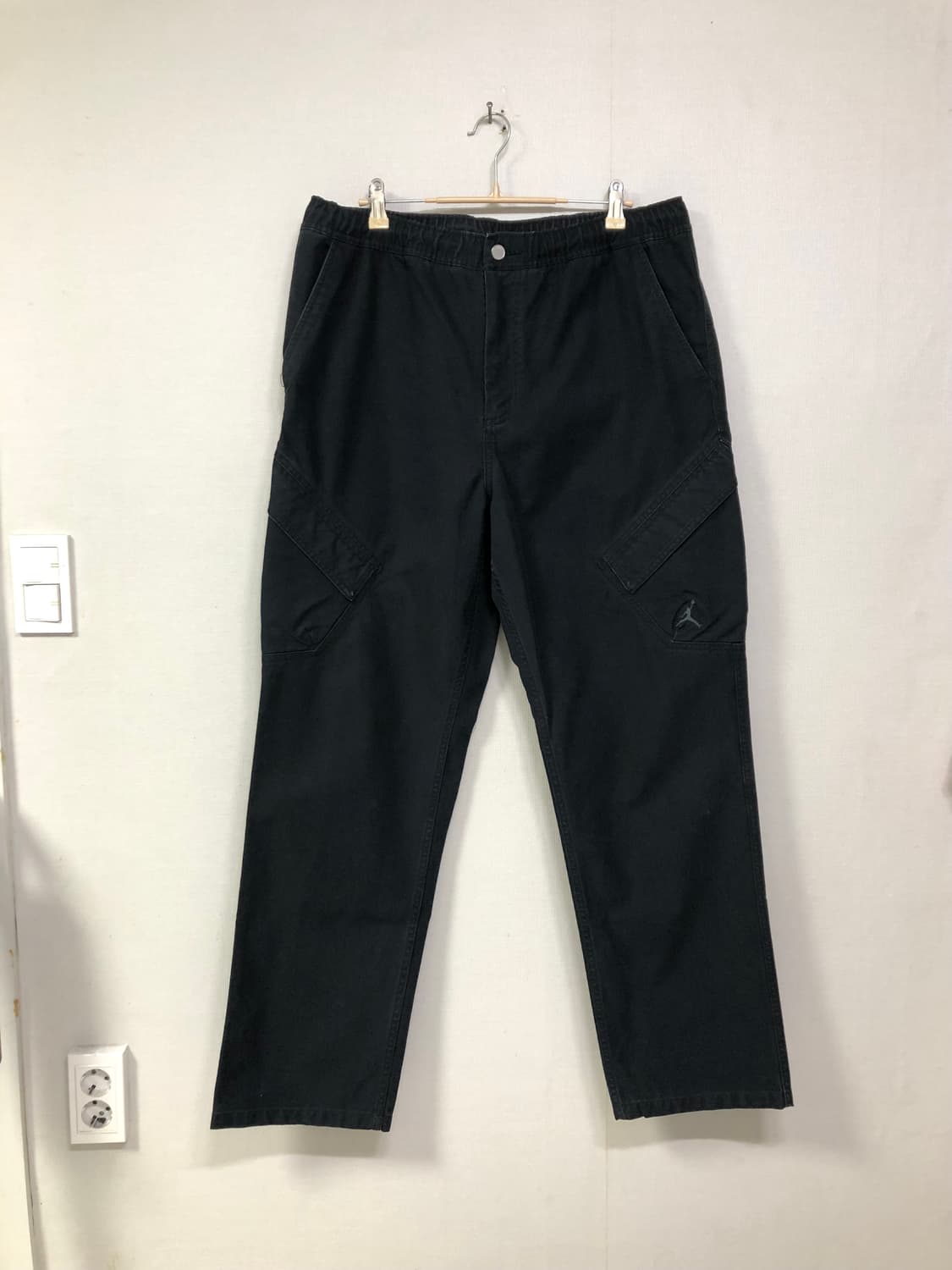 나이키 조던 와이드핏 밴딩 캔버스코튼 카고 면팬츠 L _ 블랙 상품이미지1