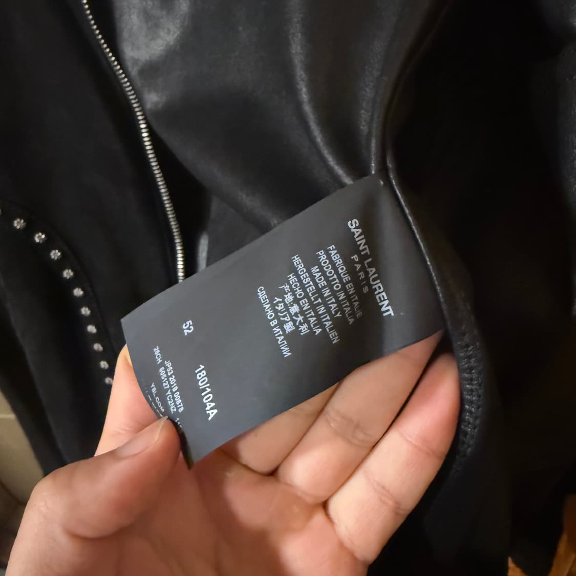 생로랑 플로랄 스터드 스웨이드 자켓 52 사이즈 상품이미지9