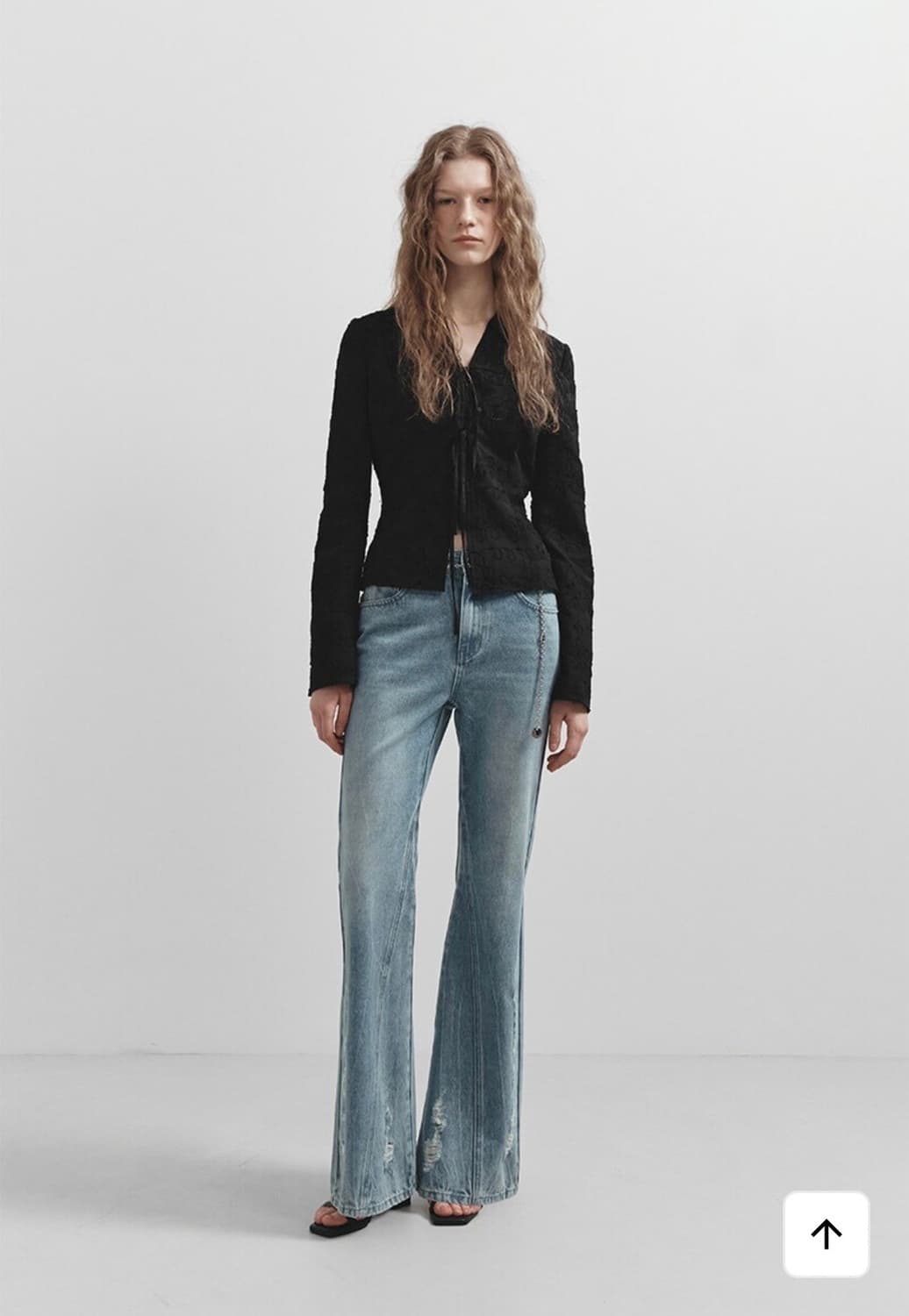 Raive Flower Ribbon Blouse Bk (2) 상품이미지2