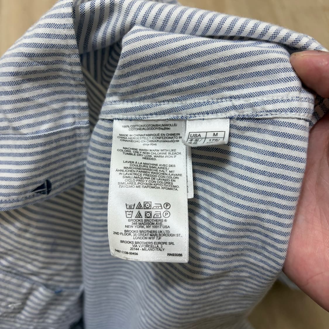 브룩스 브라더스 남성 스트라이프 셔츠 M/95  상품이미지5