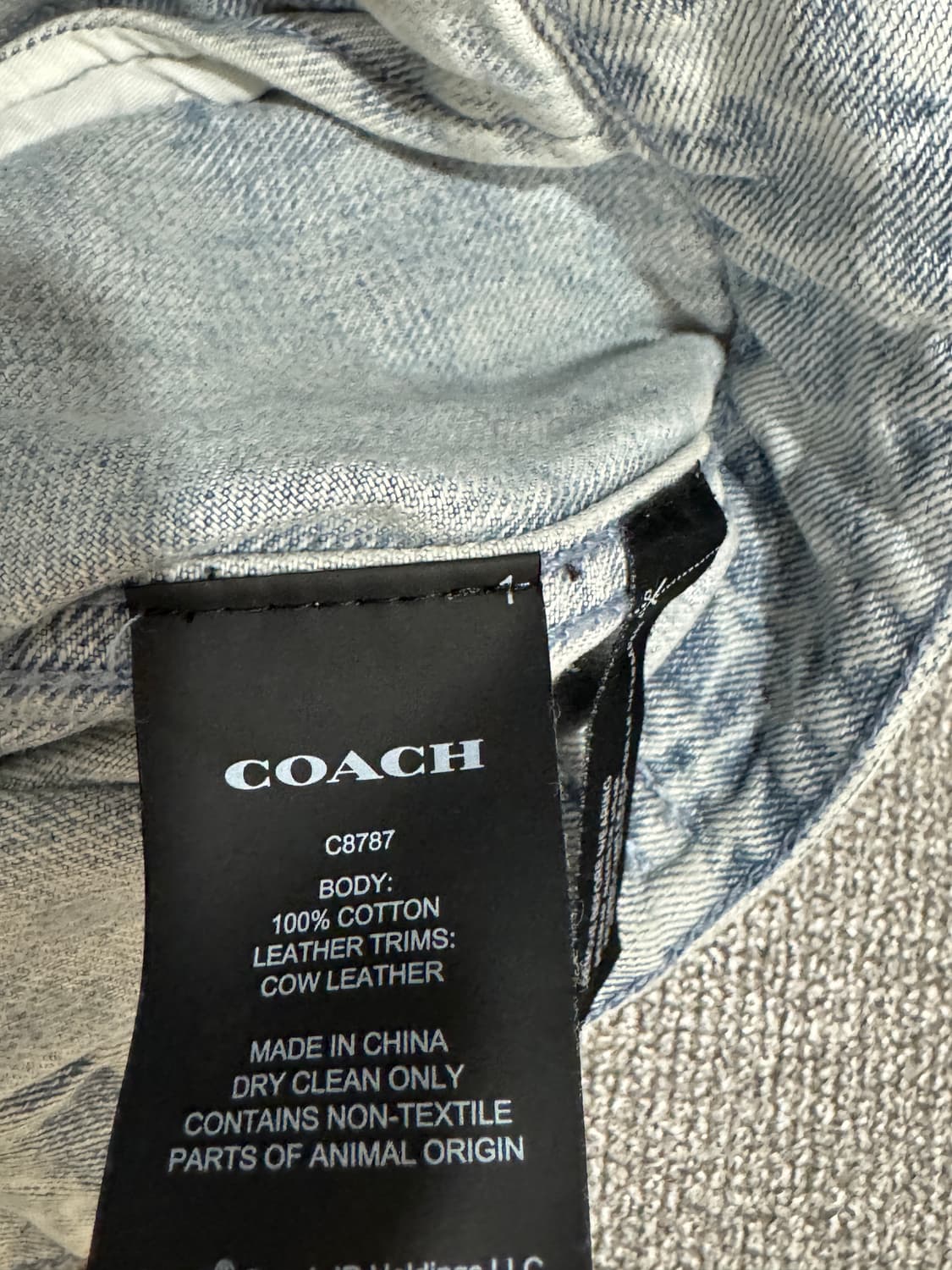 Coach 코치 모노그램 연청 데님 자켓 S 상품이미지8