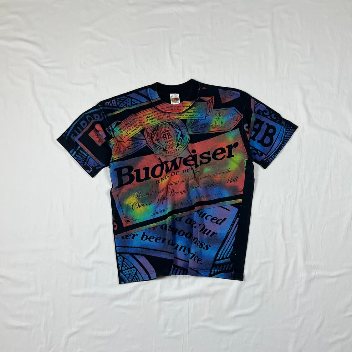 90‘s 버드와이저 budweiser 올프린트 반팔티 상품이미지1
