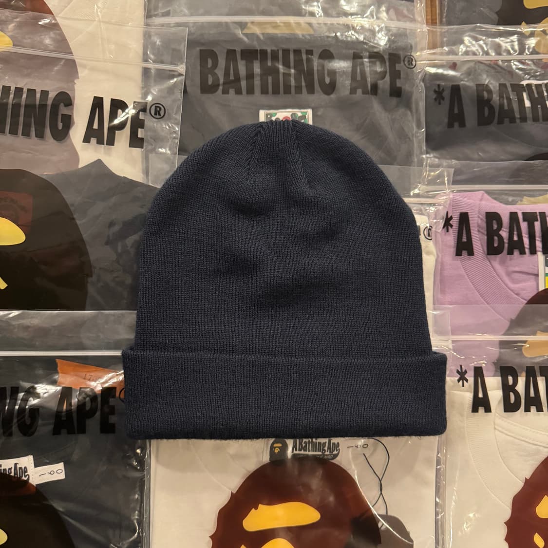 베이프 사루 원포인트 니트 비니 상품이미지2