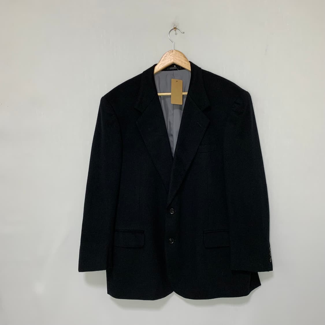 퓨어 캐시미어 100 블랙 남성 자켓 블레이저 빈티지 100 상품이미지1