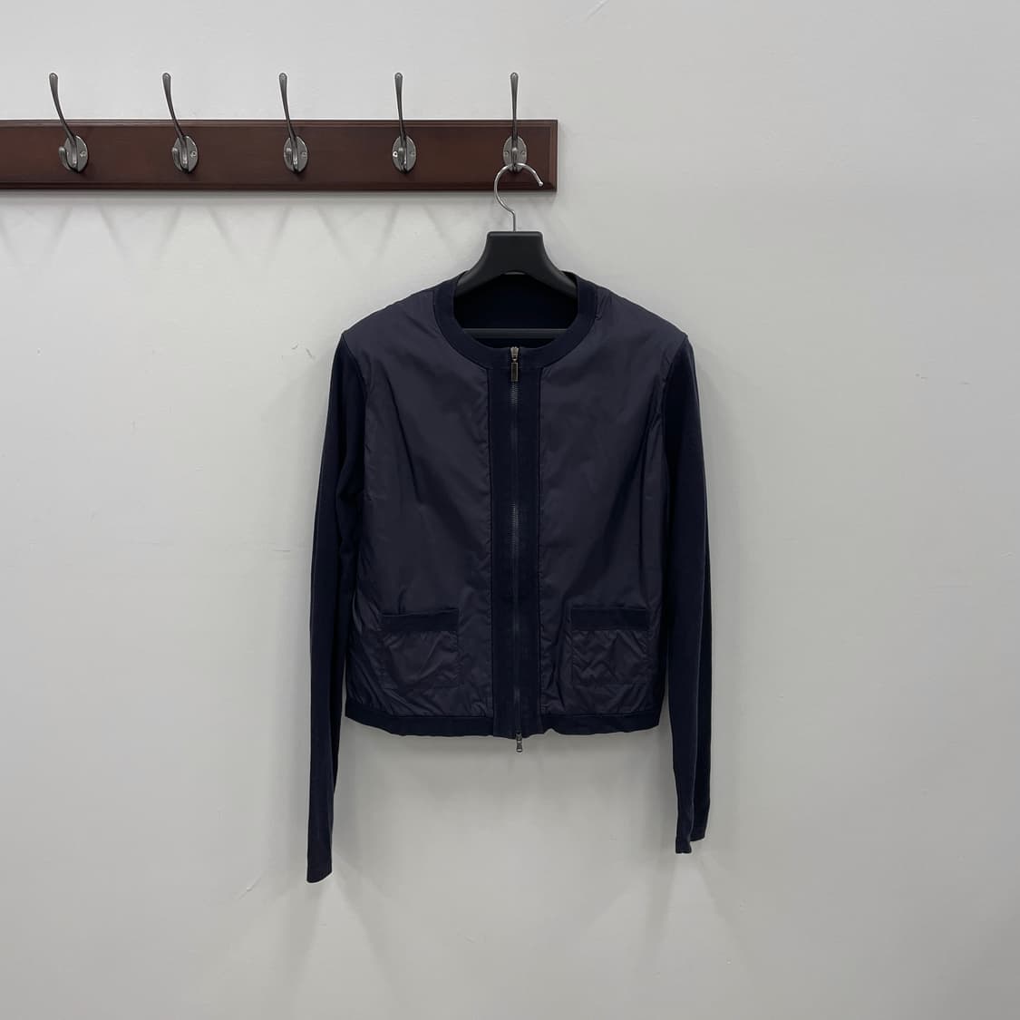 몽클레어 니트 투웨이 집업 블루종 자켓 상품이미지1