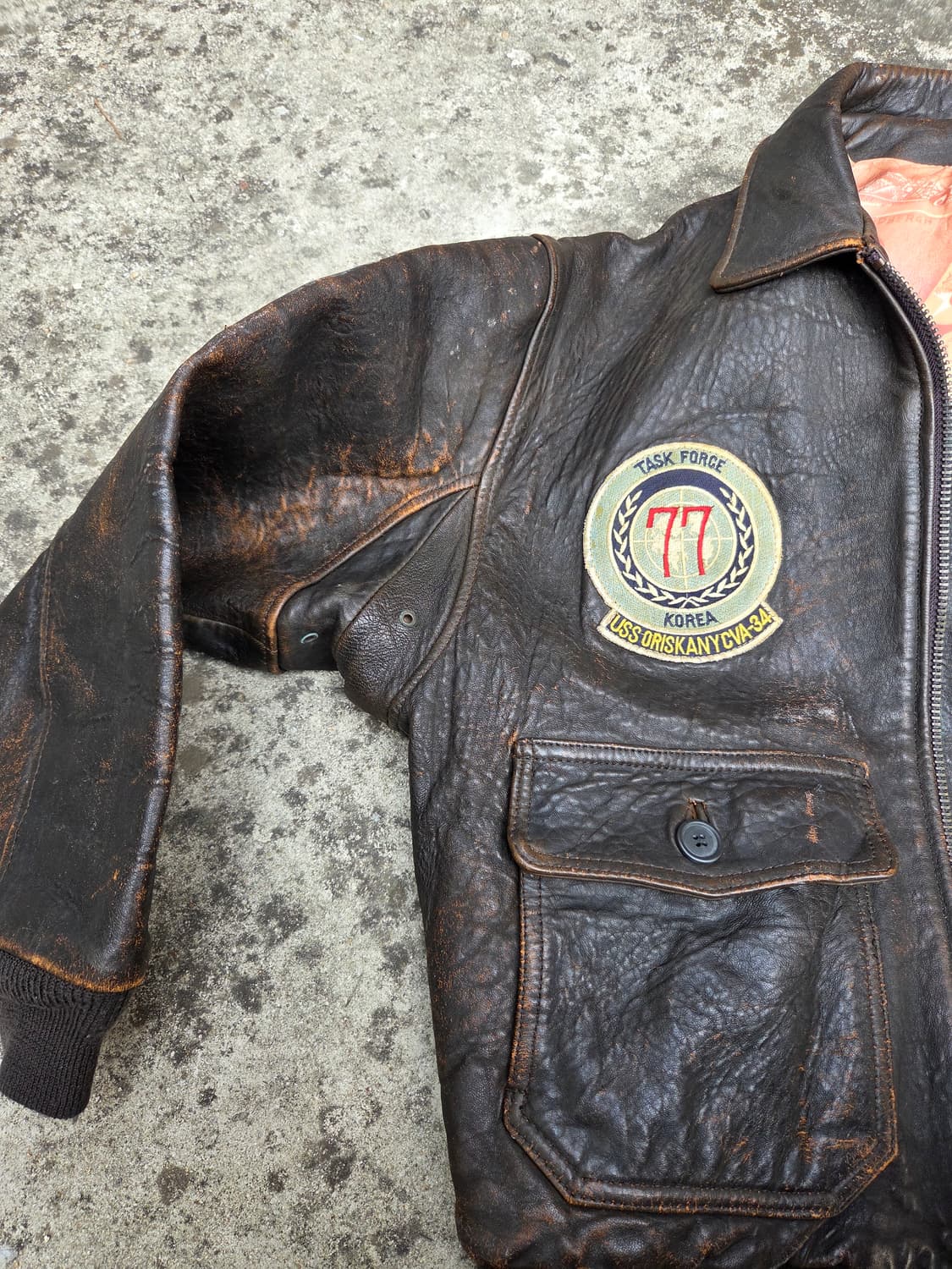 90's 빈티지 G-1 레더 자켓 상품이미지3