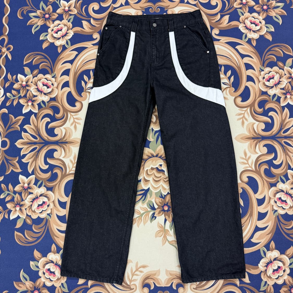 (M)애드 ADD 와이드 흑청데님팬츠 상품이미지1