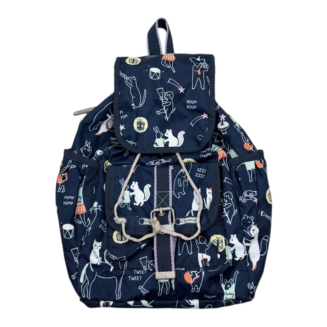 레스포삭 Y2K 동물패턴 포켓 복조리 백팩 크로스백 세트 상품이미지2