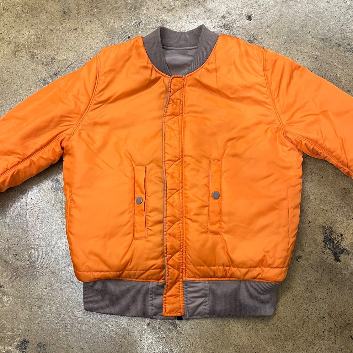 [정품/M] 알파인더스트리 MA-1 봄버 자켓 브라운 오렌지 b14 상품이미지5