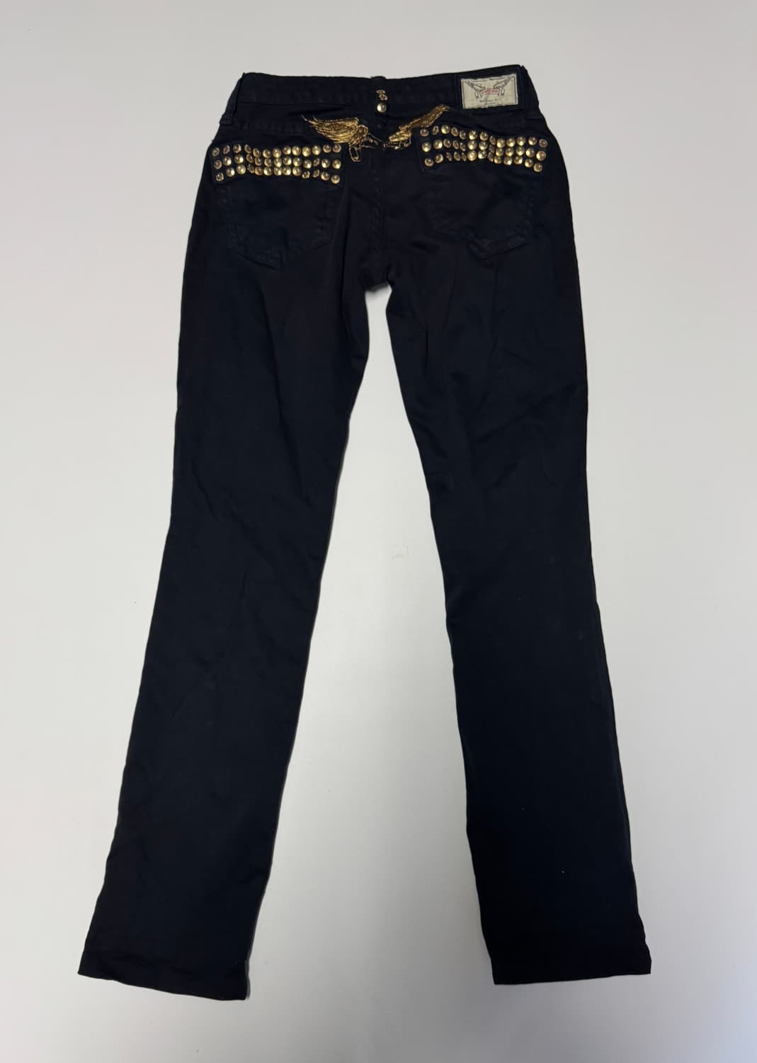 정품! 여성 로빈슨진 시그니처 자수 블랙 데님팬츠 29.9인치 상품이미지1