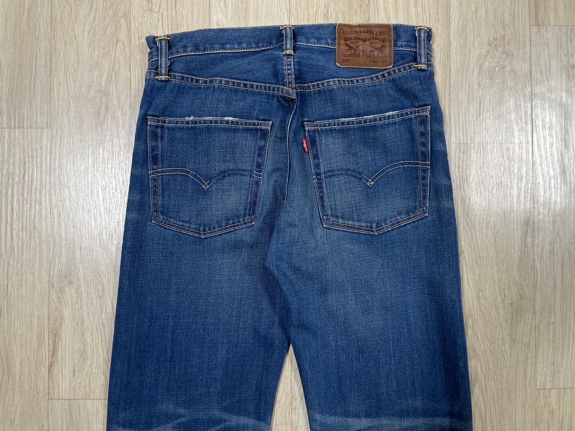 30~31) 00's 리바이스 매장판 502 일자핏 진청워싱 데님팬츠(일 상품이미지8