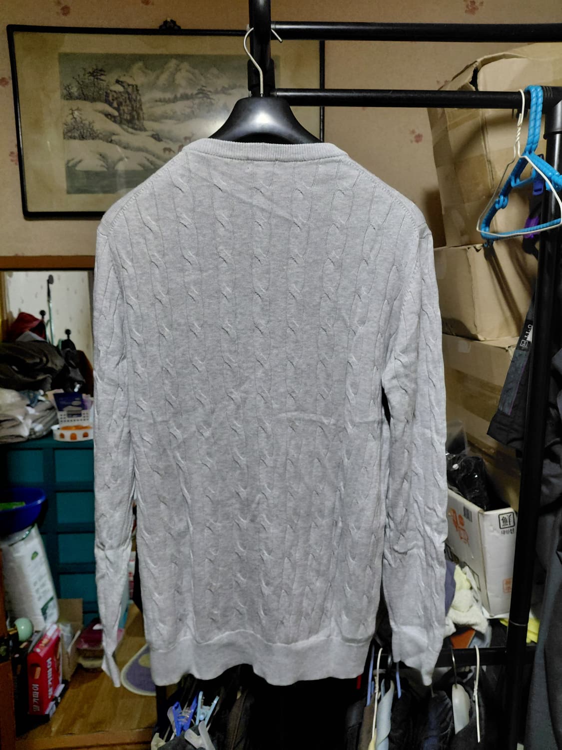 [유니클로]면,캐시미어 혼방 케이블 니트 XL(105)사이즈 상품이미지2