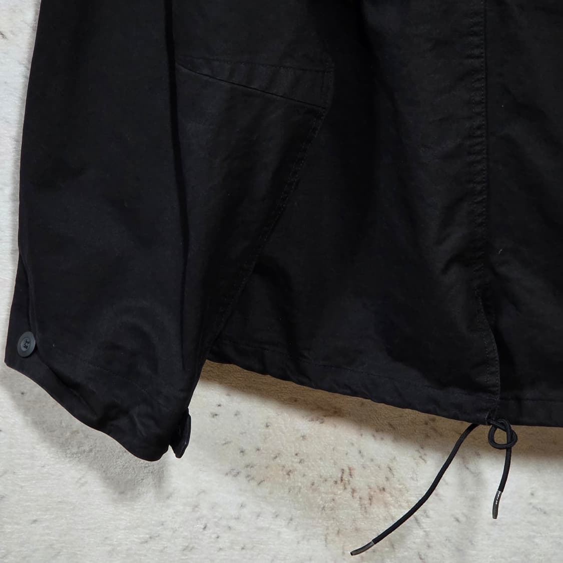 블랙 오버핏 크롭 코튼 자켓 상품이미지7