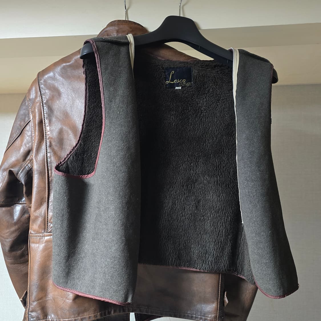 Lesco leather 빈티지 카페레이서 가죽자켓 상품이미지10