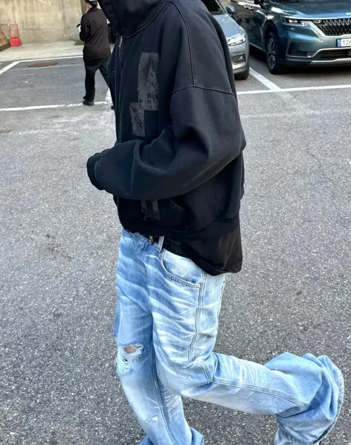 언더마이카 멀티 프린팅 패치 후드집업 상품이미지2