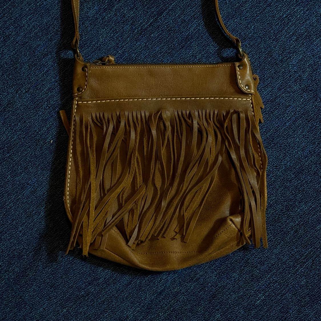 웨스턴 가죽 프린지 크로스백 상품이미지2