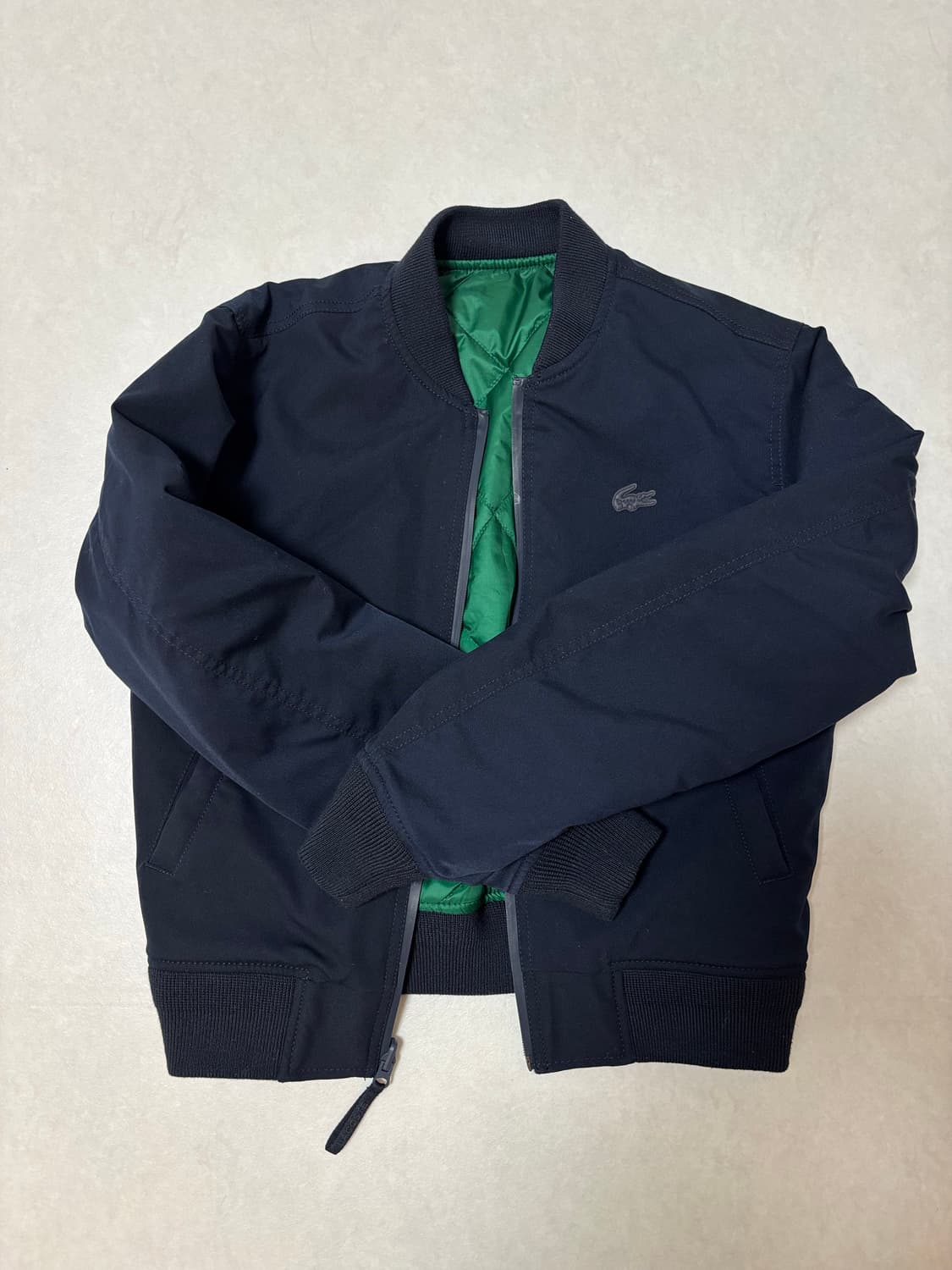 라코스테 리버서블 투웨이 블루종 네이비 그린 상품이미지1