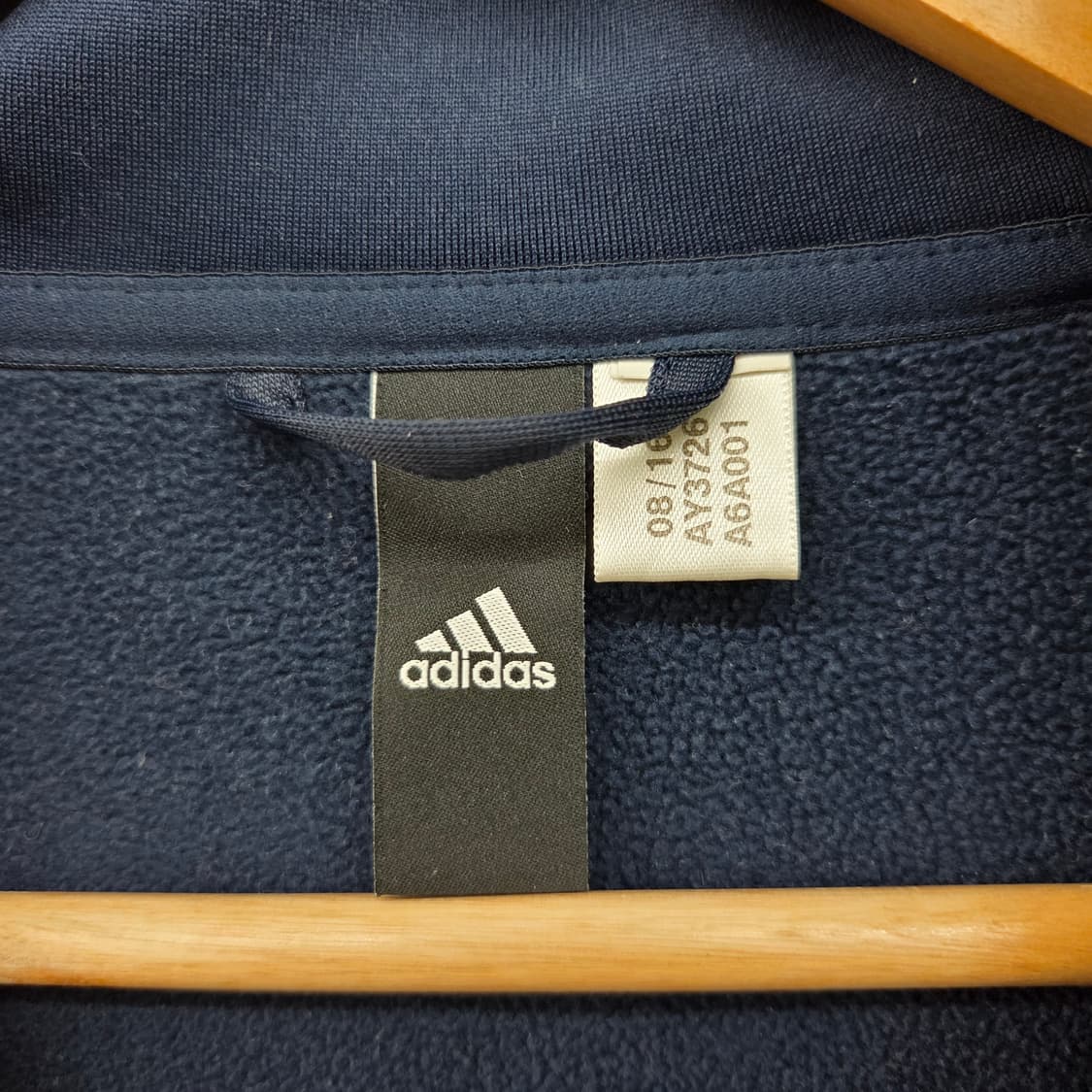 아디다스져지 네이비 삼선 트랙탑 여L 상품이미지4