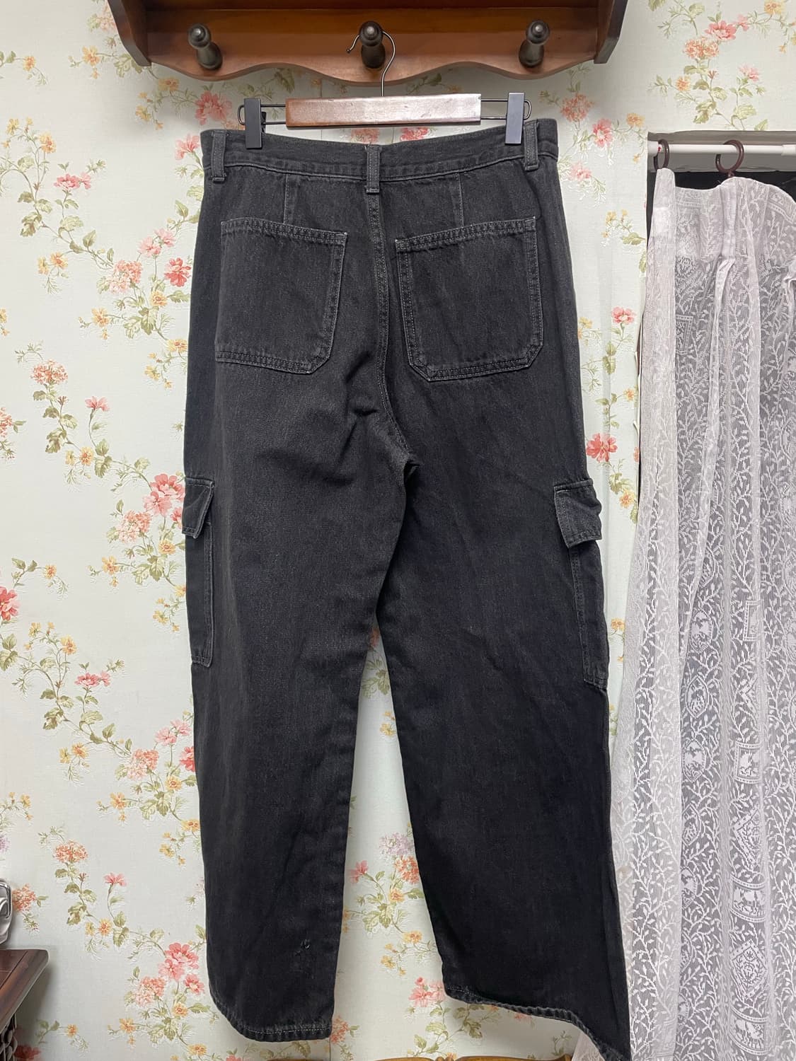 블랙 데님 팬츠 상품이미지2