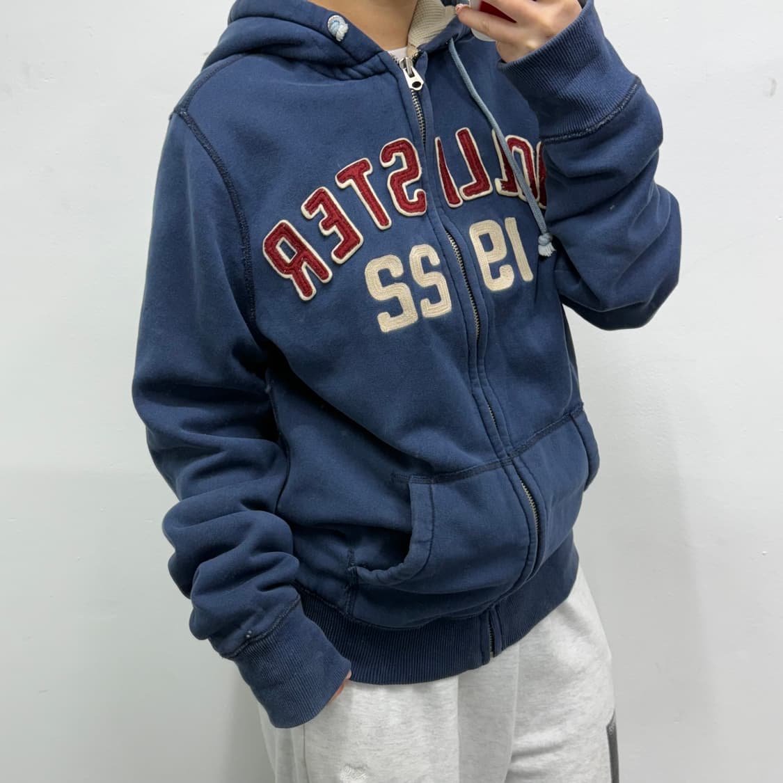 [L] 홀리스터 네이비 후드집업 상품이미지1