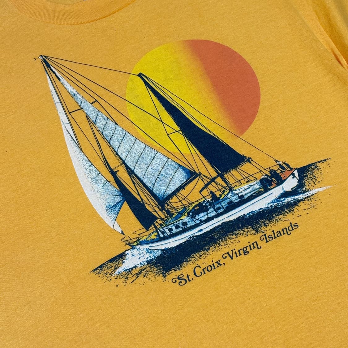 90s Vintage 버진 아일랜드 산타크루스 싱글스티치 티셔츠 상품이미지2