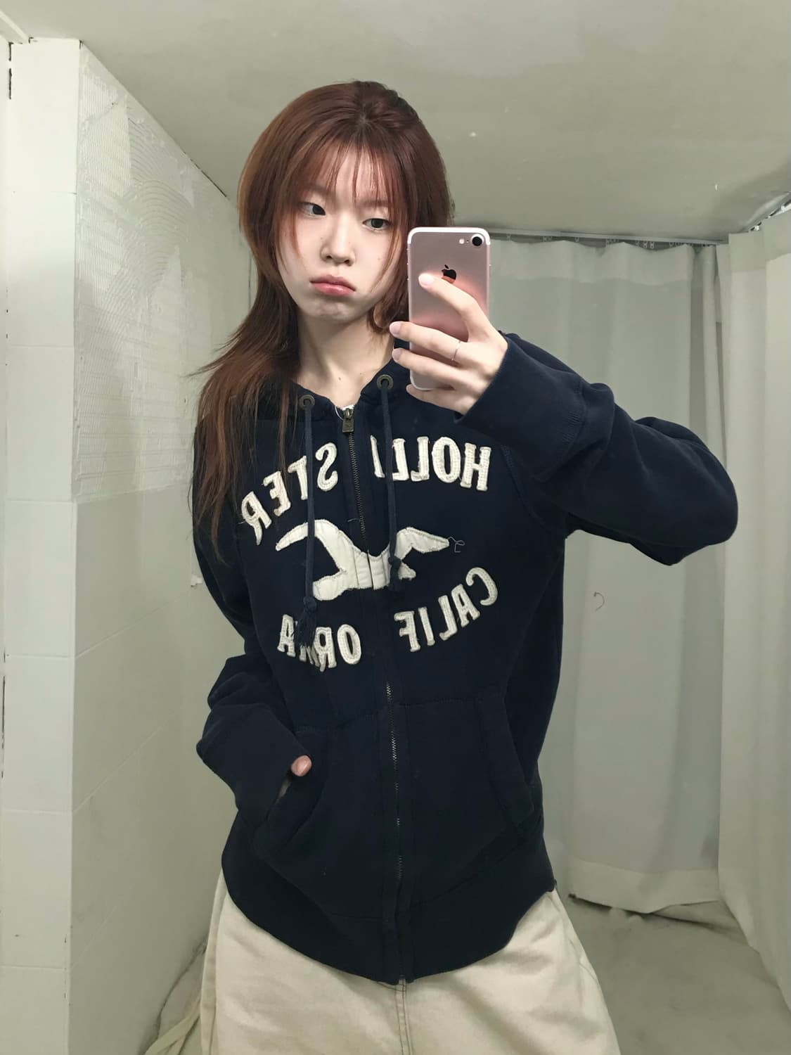 홀리스터 네이비 아방핏 후드집업 상품이미지2