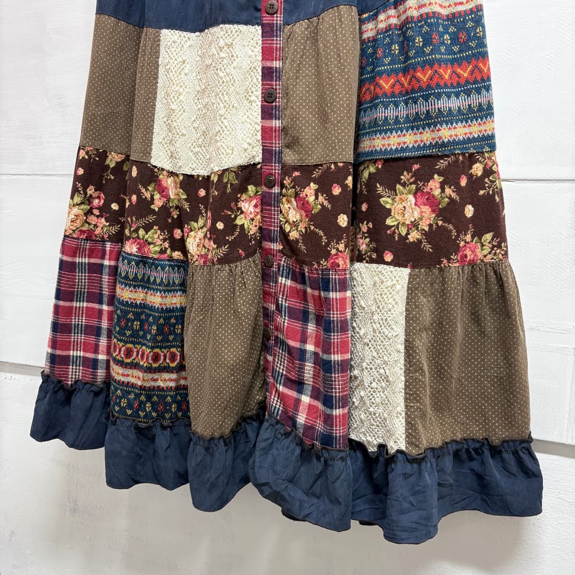 패치워크 캉캉 2way 모리걸 원피스 스커트 (JPN) 상품이미지3