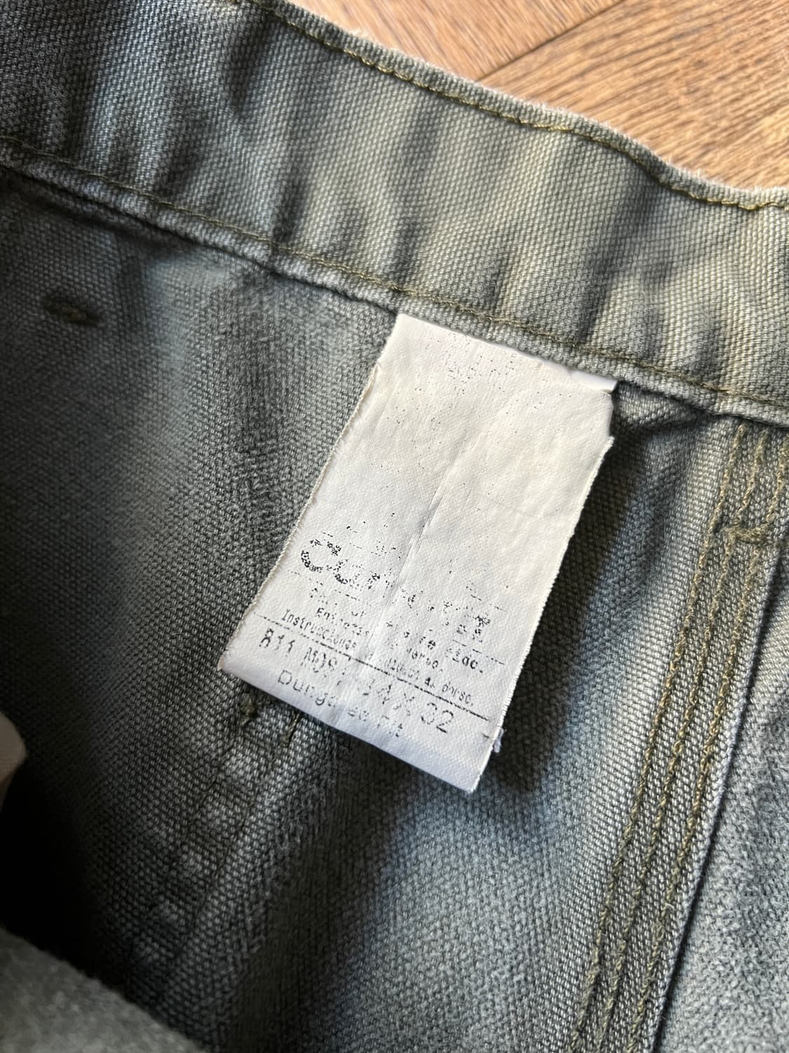 [34]칼하트 USA 빈티지 워싱 모스그린 싱글니 카펜터 워크 팬츠 상품이미지4