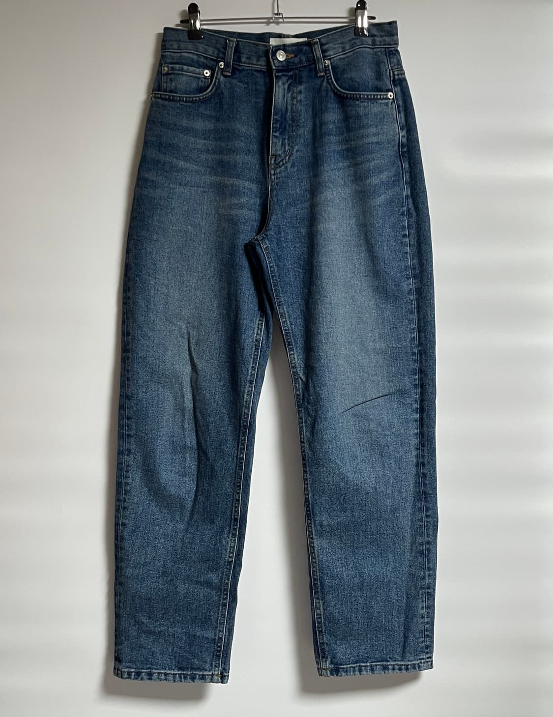 공용 던스트 Dunst 중청 와이드 배기 데님팬츠 청바지 28  상품이미지1